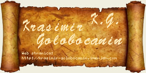 Krasimir Golobočanin vizit kartica